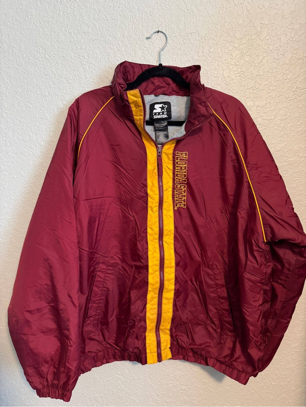 Vintage Starter Florida State Men's Maroon & Gold Windbreaker Jacket